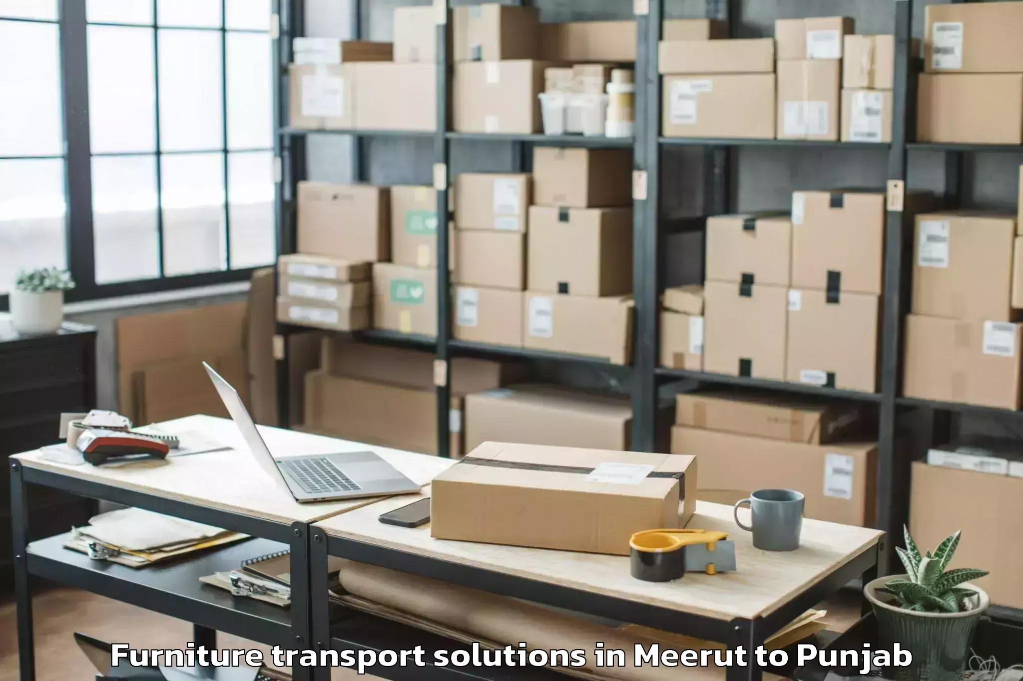 Book Meerut to Khamanon Furniture Transport Solutions Online